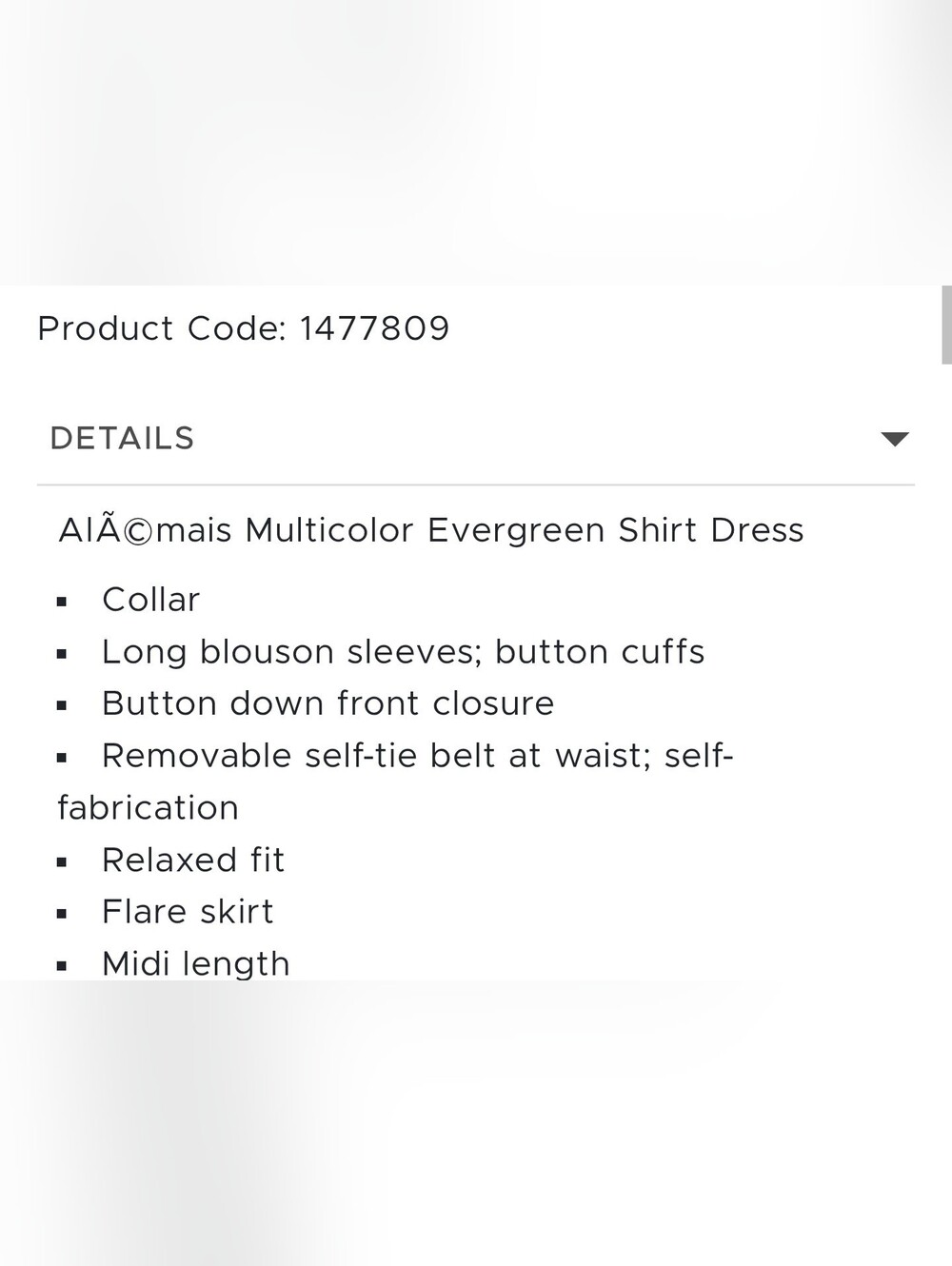 ALEMAIS Multicolor Evergreen Shirt Dress - Picture 7 of 16